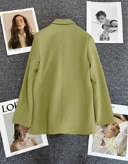 Women's Casual  Jaet Coat 22 Colors Small Suit Outerwear Long Sve Commute Sle Pure Color Spring Season
