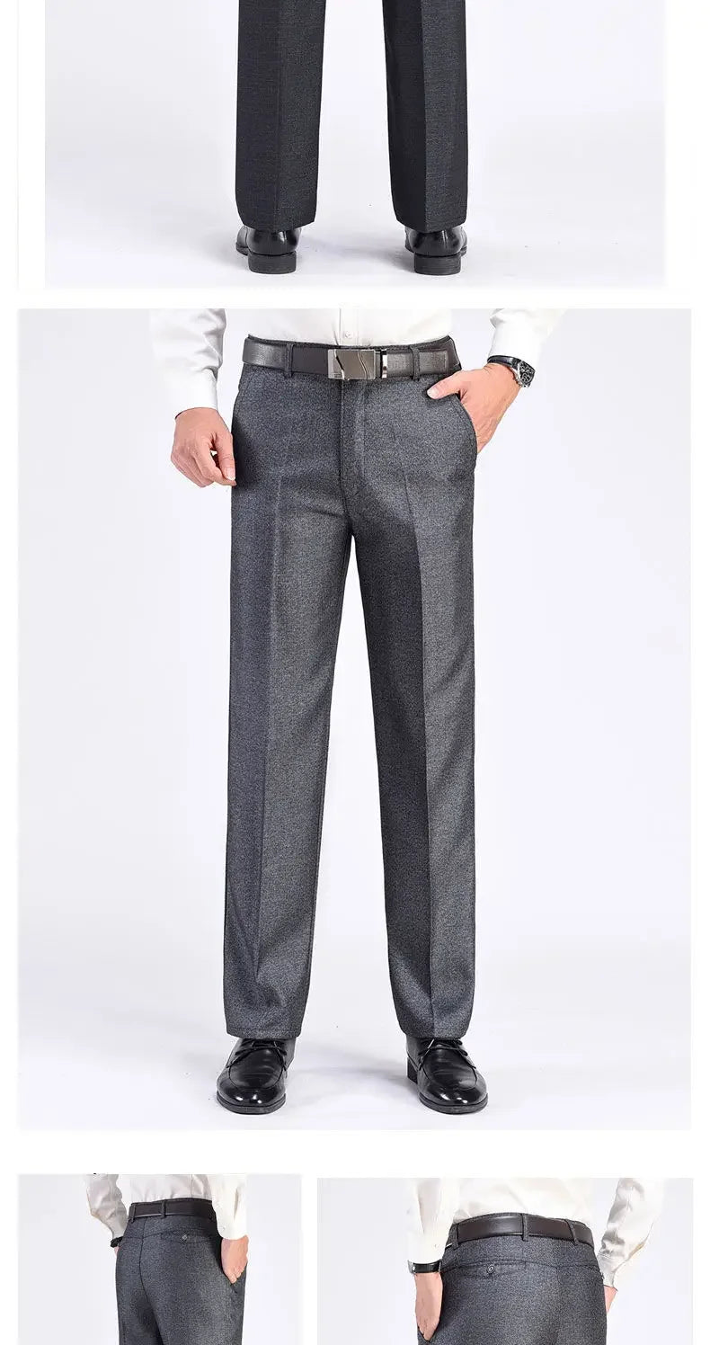 New Men's Autumn Thick Casual Suit Pants Classic Business Fashion Stretch Summer Thin Trousers Male Brand Clothes KOACUS
