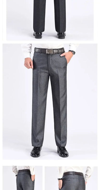 New Men's Autumn Thick Casual Suit Pants Classic Business Fashion Stretch Summer Thin Trousers Male Brand Clothes KOACUS