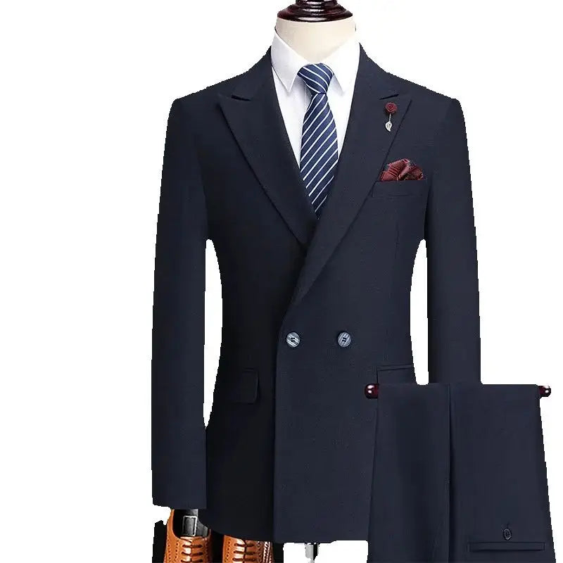 The 2025 New Men's Fashionable, Stylish and High-End Wool Suit Is Crisp and Well-Shaped, with a Perfect Business and Casual Two-
