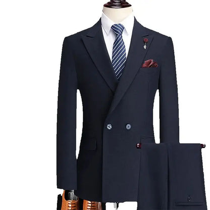 The 2025 New Men's Fashionable, Stylish and High-End Wool Suit Is Crisp and Well-Shaped, with a Perfect Business and Casual Two-