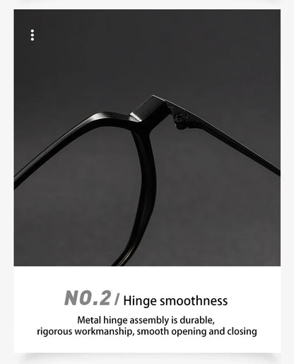Large Frame Aluminum Frame Titanium Business Anti-Blue Light Reading Glasses Men Ladies Customizable Prescription ZY-20239
