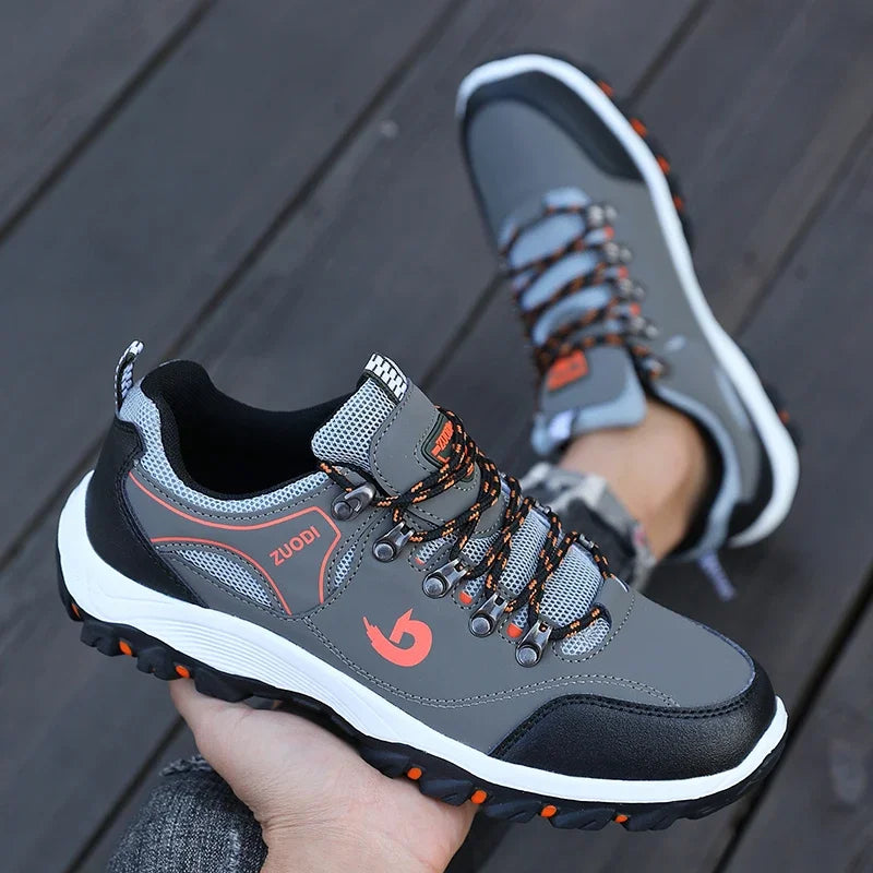 Hiking Boots Men's Black Sneakers Waterproof and Durable Mountaineering Shoes, Vulcanized Shoes for Men Size 39 48 Elegant Shoes