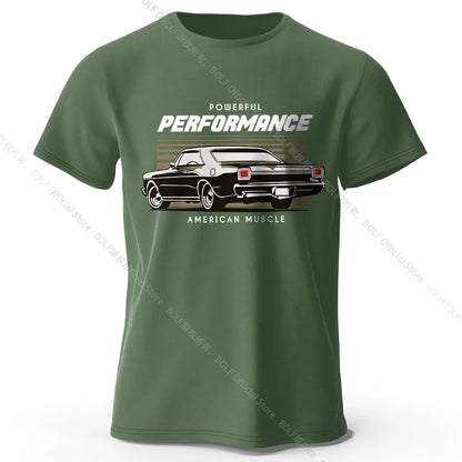 Custom Car Club Patch Printed Unisex Men Women T-Shirt Tees Tops 100% Cotton Embossed Logo Graphic Gearhead Outfit