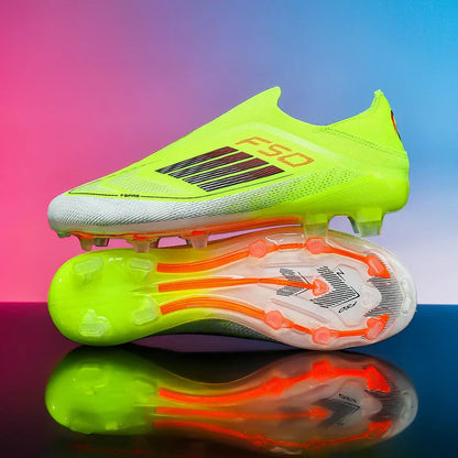 Men Training Soccer Shoes FG Breathable Drop Shipping Match Sport Cleats Football Boots Ultralight Long Spikes Indoor Sneakers