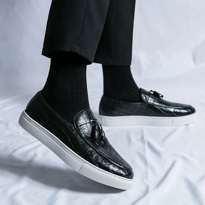 Zapatos De Hombre Loafers Men's Tassel Slip-On Comfortable Men Leather Shoes Casual Shoes Fashion Oxford Shoes Large Size 38-47
