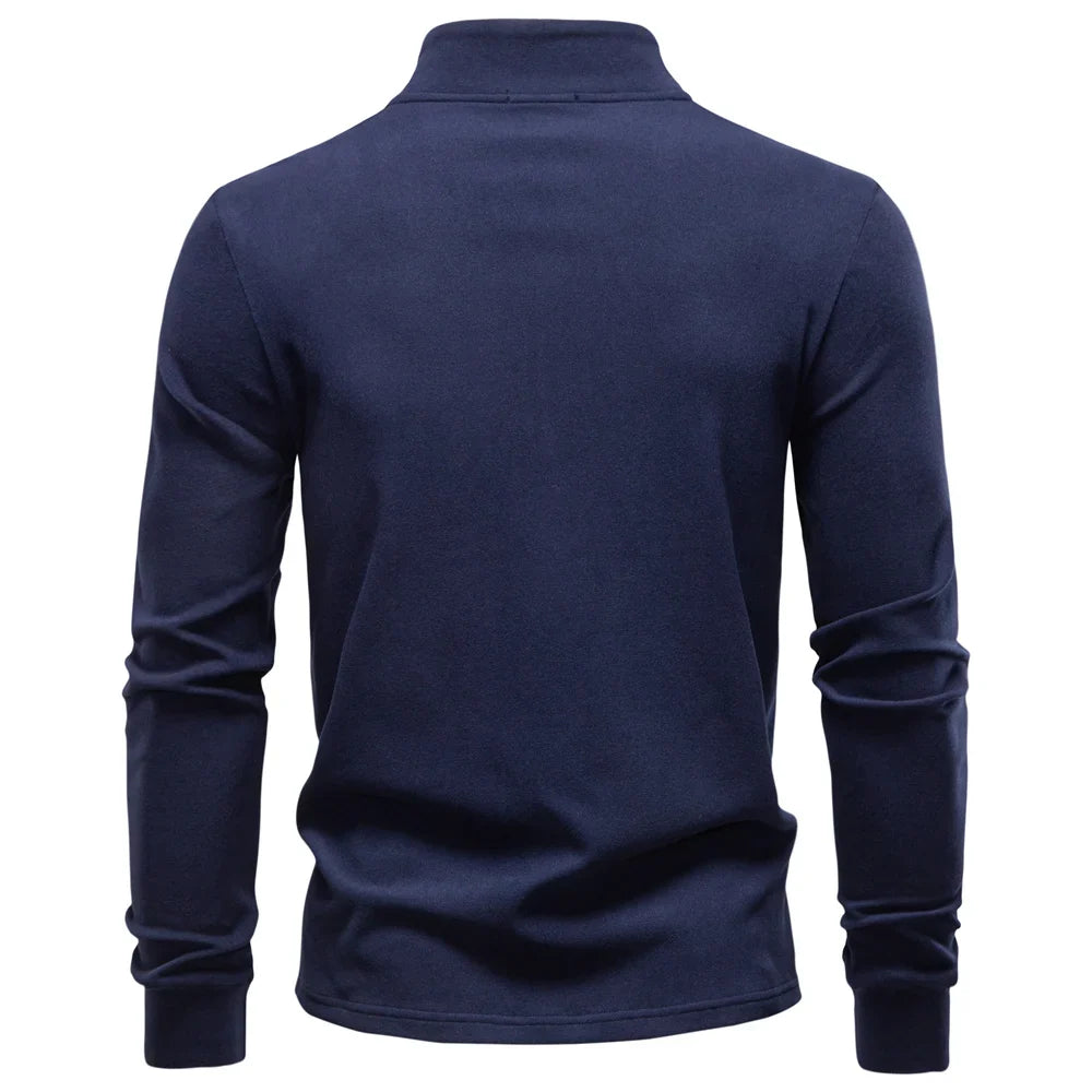 Men Solid Color Soft Shell Zipper Jacket Long Sleeve Pullover Breathable Warm Casual Streetwear