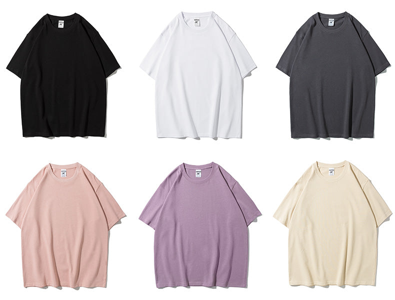 Men's Oversized T-Shirt 9.9oz 280 Grams Heavy High Quality Short Sleeve Cotton Tee Solid Color Unisex Streetwear