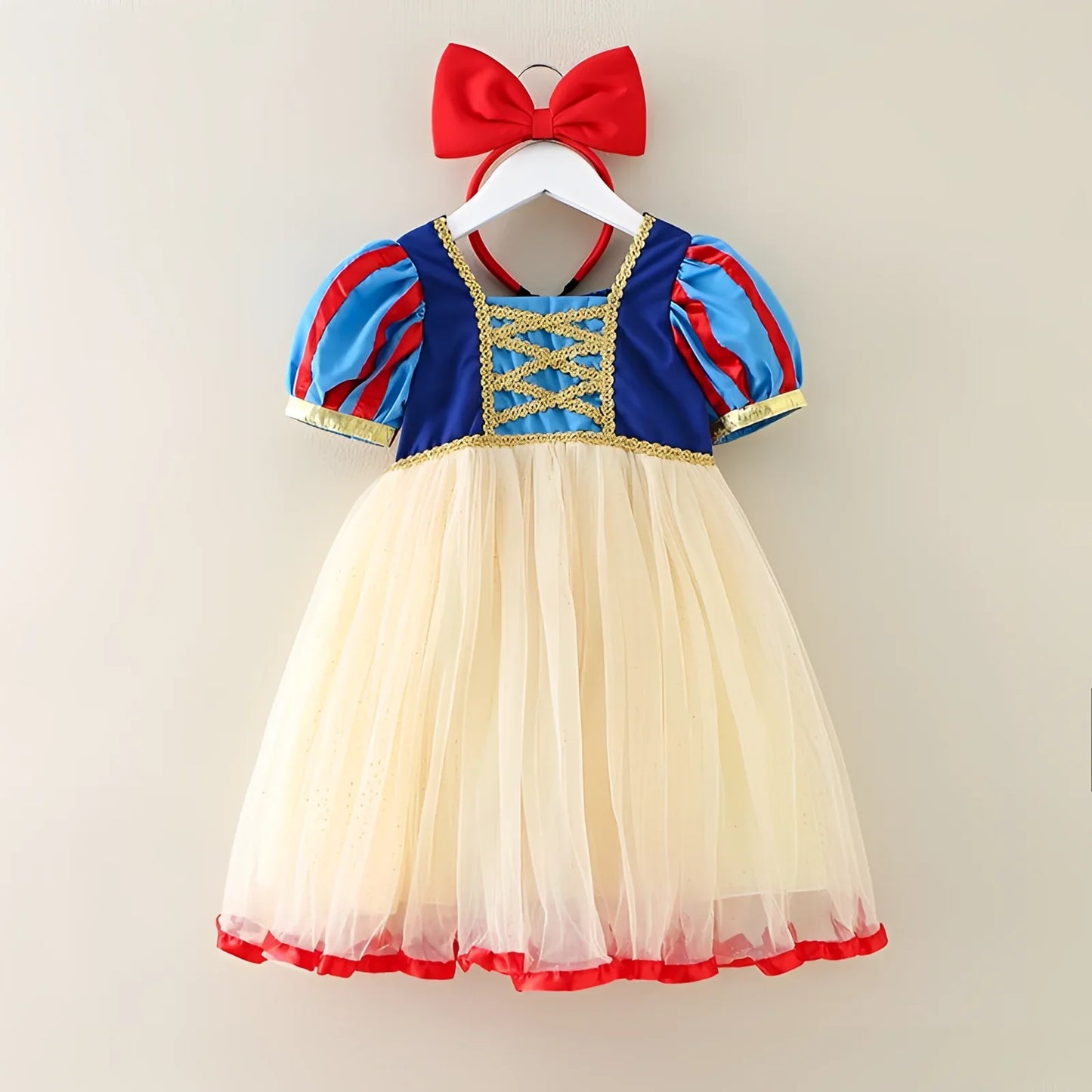 Kids Girl Snow White Dress Summer Short Sleeved Birthday Party Elsa Princess 2026 New Halloween Costume for Girls 2-8 Years Old