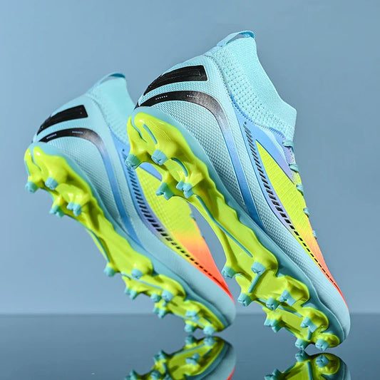 Mens Soccer Shoes TF/FG High Ankle Football Boots Kids Women Outdoor Sports Shoes Multicolor Training Match Athletic Sneakers