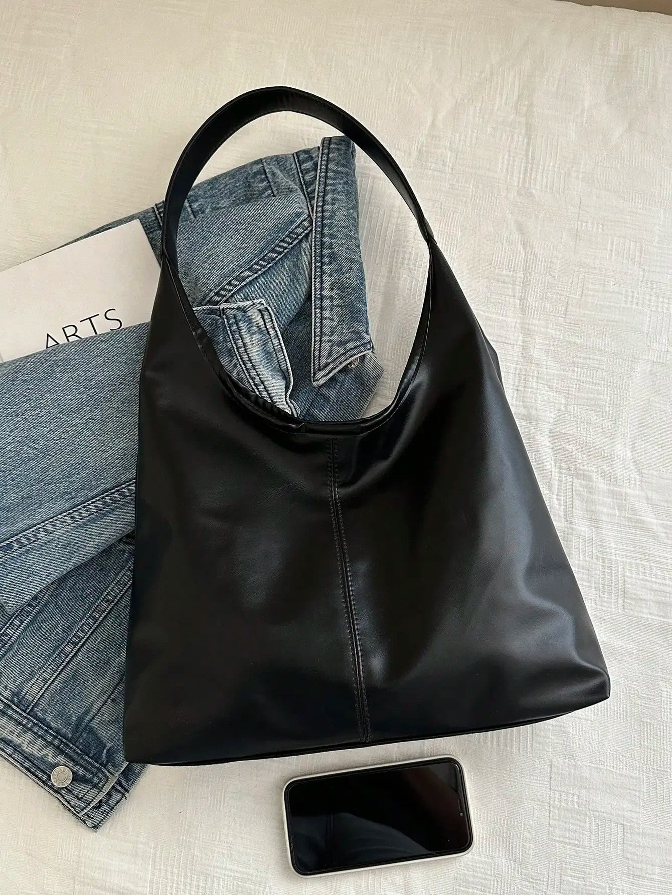 Large Capacity Solid Color Women's Shoulder Bag, Multifunctional Crossbody Bag, Women's Shoulder Tote Bag, Large Capacity Crossbody Tote Bag, Casual Work Bag