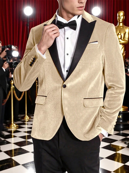 High Quality Classic Men's Suits 1Piece Velvet Custom Suit Timeless Style Every Occasion Wedding Dating Prom Annual Dinner Party