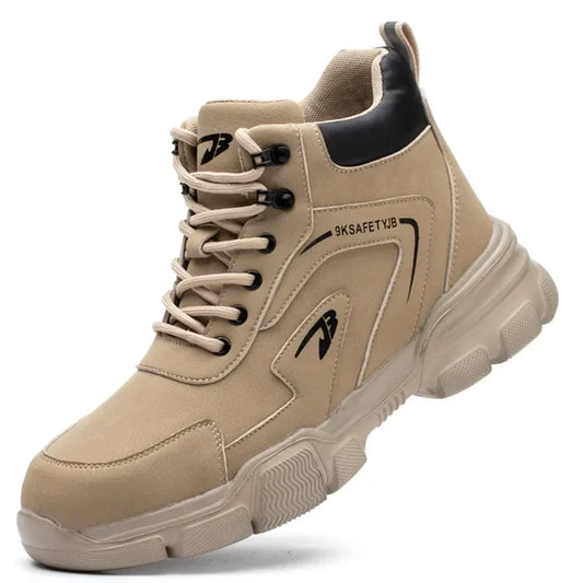 New 2024 Fashion Winter Warm Labor Boots For Men Waterproof Steel Toe Cap Safety Work Shoes Sneakers Male Footwear