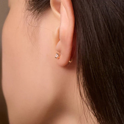 4 Prong GRA Certified 0.3-2CT D Color Moissanite Earrings for Women Men 925 Silver Plated 18K Gold Party Ear Studs Gift
