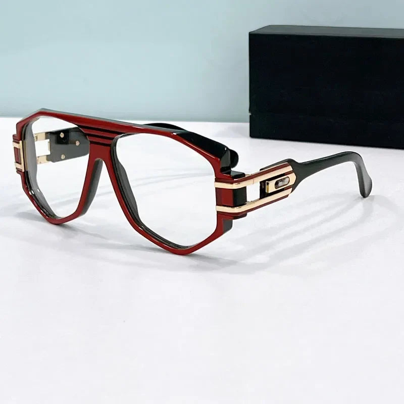 163 luxury designer men's sunglasses  women high quality acetate alloy irregular square frame Prescription eyeglasses fashion