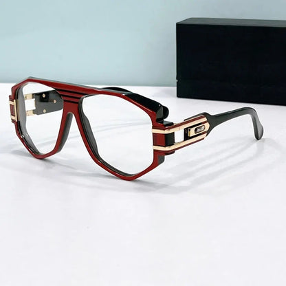 163 luxury designer men's sunglasses  women high quality acetate alloy irregular square frame Prescription eyeglasses fashion