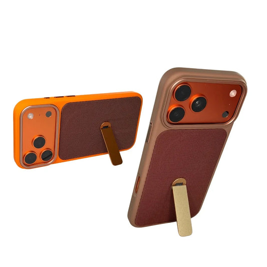 High Quality Tech Woven Magnetic Phone Cases For IPhone17 16 15 14 13 12 Pro Max Air Plus For Magsafe 360°Rotating Bracket Cover