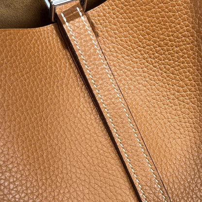 22 CM Large size Top Quality Bucket Bags Women's Bag Lady Luxury Designer High End Bag TC Cowhide Golden Sliver