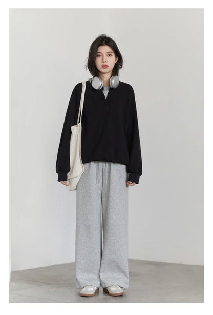 Korean Women Sweatshirts Loose Casual New Contrast Splicing Hoodie Female Top Woman T Shirt Pullover Spring Autumn 2025