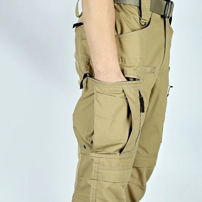 Men Tactical Casual Pants Multi-pocket Waterproof Tactical Cargo Trousers Wear-resistant Outdoor Hiking Workwear Trouser Male