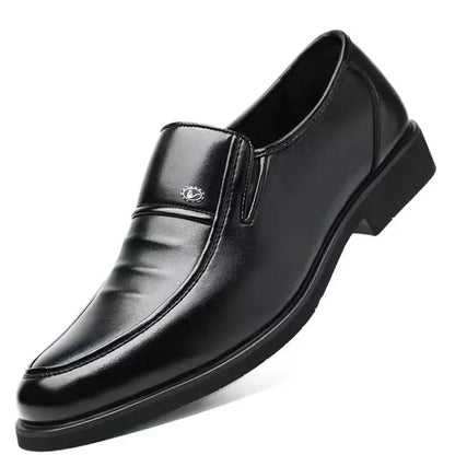 Office Men's Leather Derby Shoes Flat Black Male Casual Shoe Lace Up New in Promotion Adults Fashion 2025 Classic Original Trend