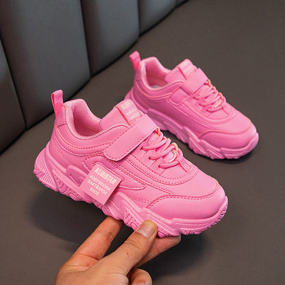 Kids Sports Shoes for Girls Boys Children Running Sneakers PU Soft School Casual Shoes Classic Fashion Anti-skid Spring Autumn