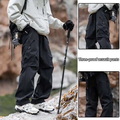 Men's Climbing Trousers Windproof Rainproof Cycling Pants  Hiking Trip Cargo Pants Outdoor Camping Running Sport Men Trouses