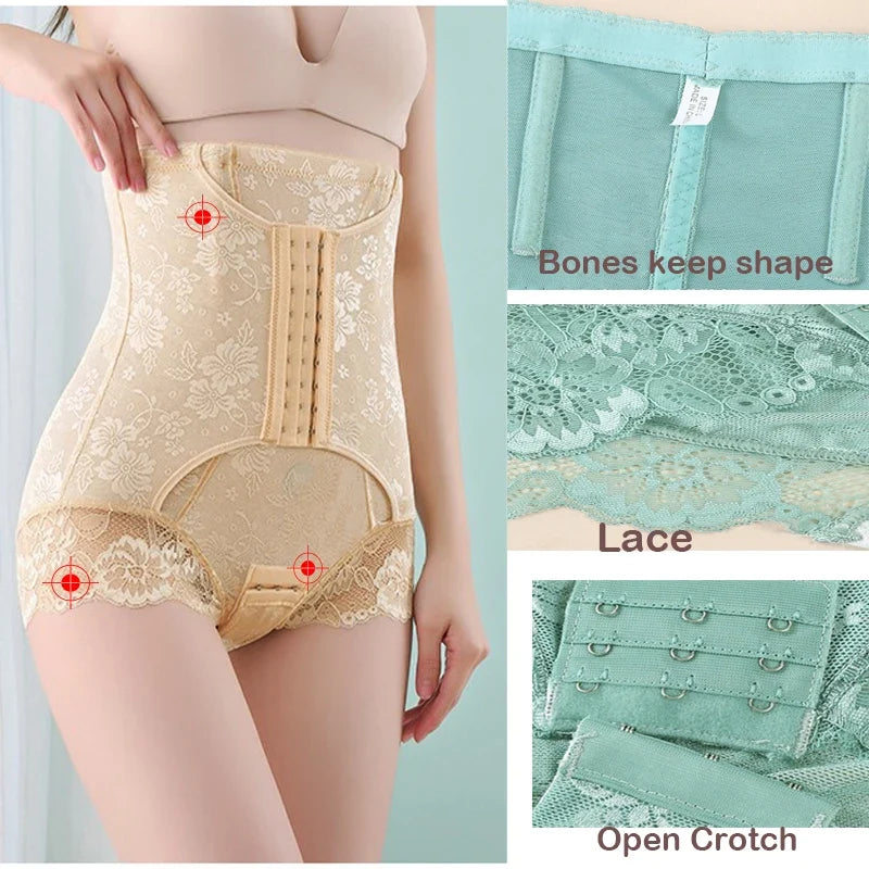 Lace Body Shaper Panties Shapewear Underwear High Waist Tummy Control Body Shaper Underwear Panties Slimming Waist