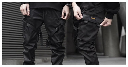 Black Hip Hop Cargo Pants Summer Versatile Fashion Brand Trousers Fashion Loose Gothic Korean Sweatpants Streetwear Males