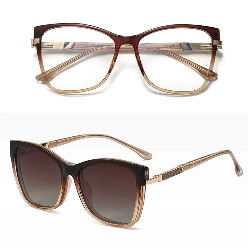 Fashion New Design TR90 Polarized Magnetic Clip-on Sunglasses Men and Women Polarized Sunglasses Optical Myopia Glasses