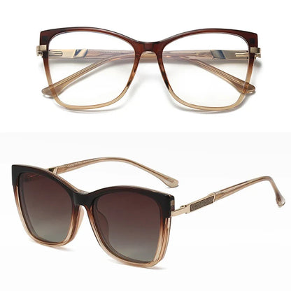Fashion New Design TR90 Polarized Magnetic Clip-on Sunglasses Men and Women Polarized Sunglasses Optical Myopia Glasses