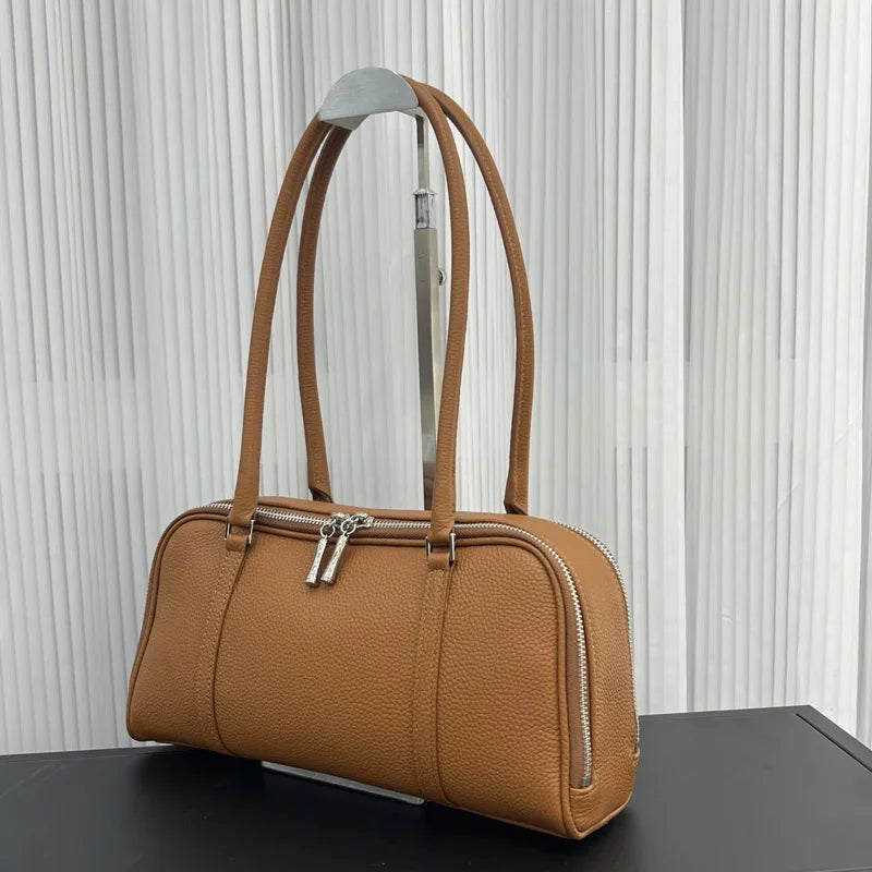 Elegant Versatile Suede Underarm Bags For Women Premium Soft Genuine Leather Shoulder Bag For Office Commute Lady Handbags New