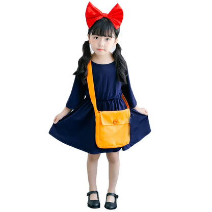Halloween boy and girl costumes witch costumes Hayao Miyazaki Kiki costumes Halloween party role-playing costumes