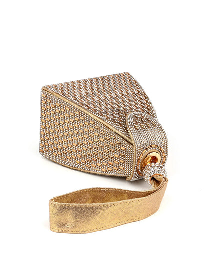 Fashion Lady Evening Bags Acrylic Day Clutch Triangle Design Diamonds Party Shoulder Handbags Banquet Purse