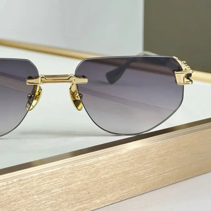 Rimless 164 Grand-imperyn Luxury Sunglasses Irregular Square Alloy High Quality Gradient Classicla Boundless UV400 Outdoor Gafas