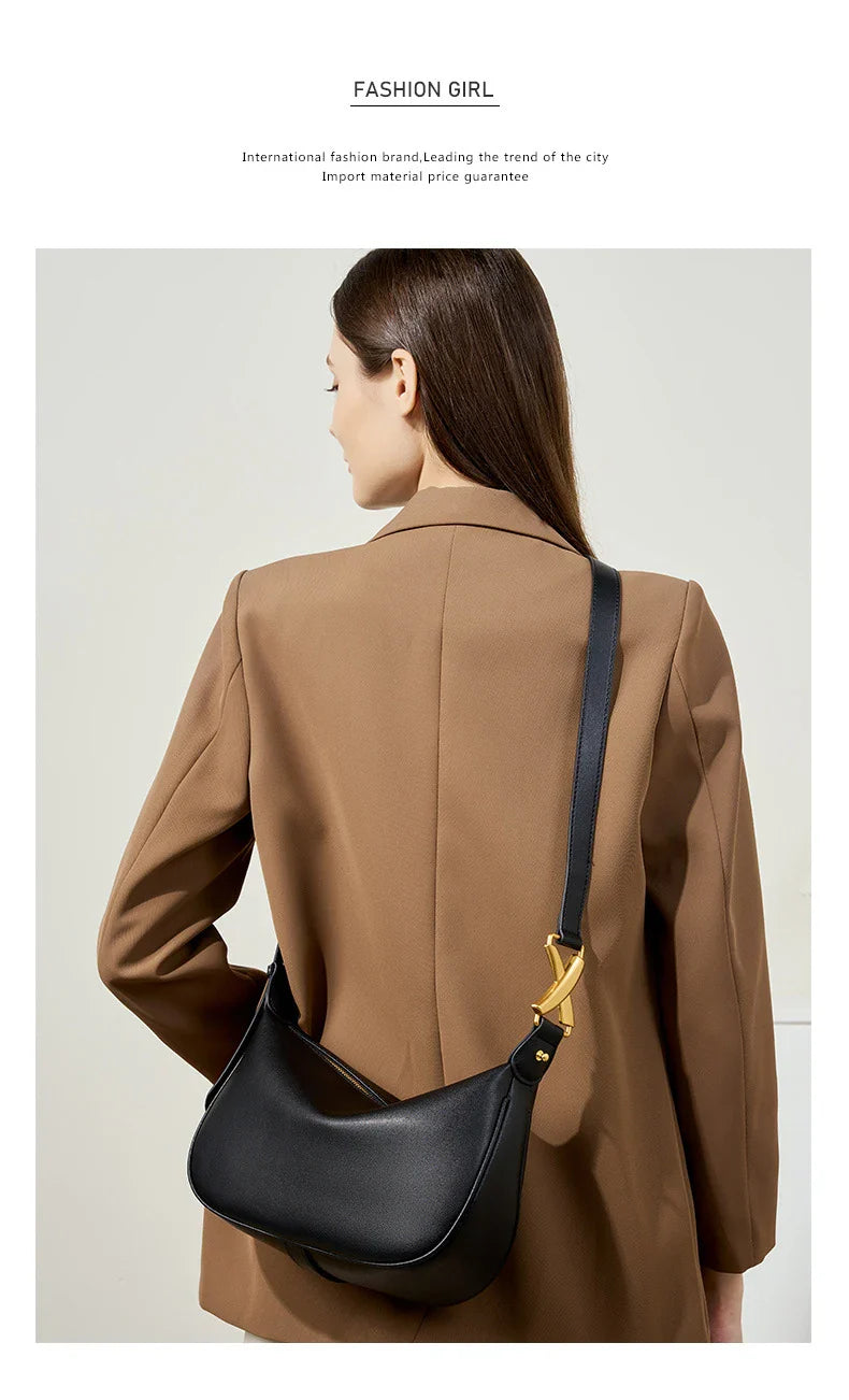 100% Genuine Leather Women's Tote Bag Luxury Brand Designer Women Shoulder Crossbody Bag High Quality Cowhide Female Handbags