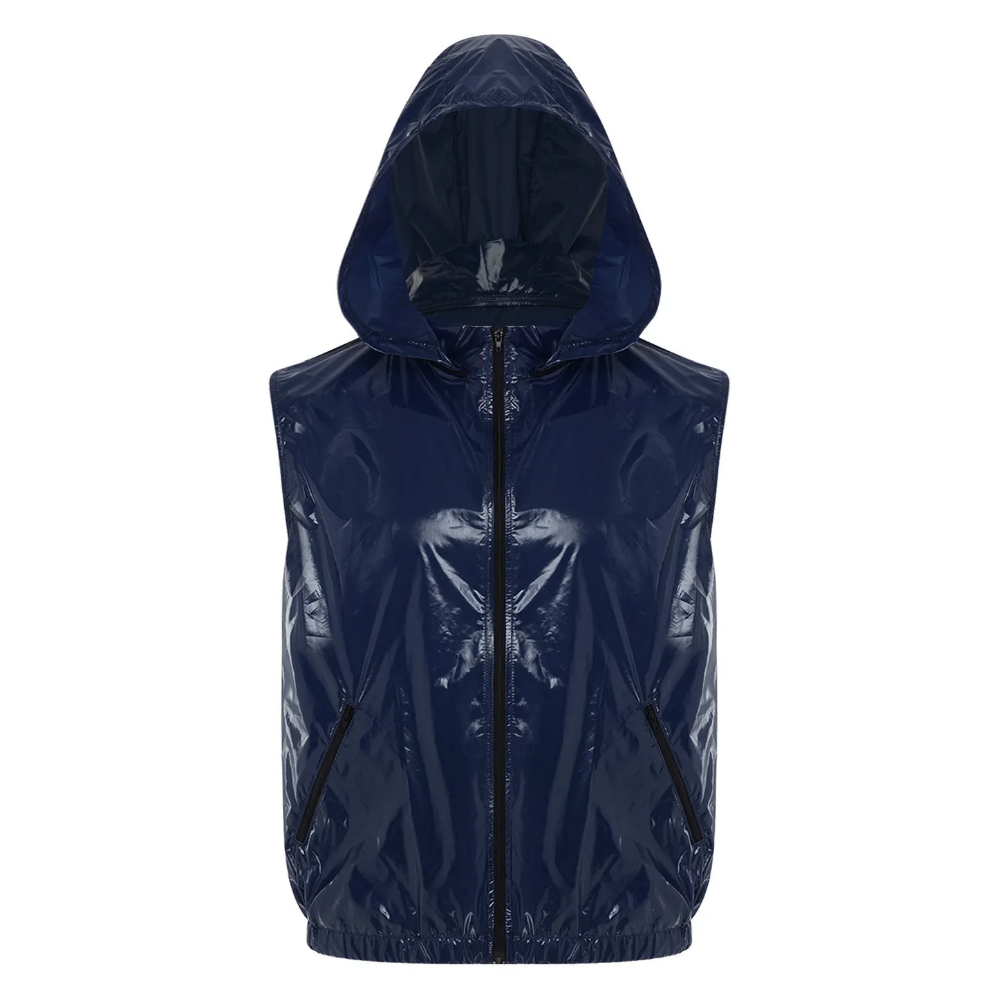 Mens Waterproof Hooded Jacket Tops Breathable Raincoat Waterproof Windproof Outdoor Biking Fishing Jacket Hood Outerwear