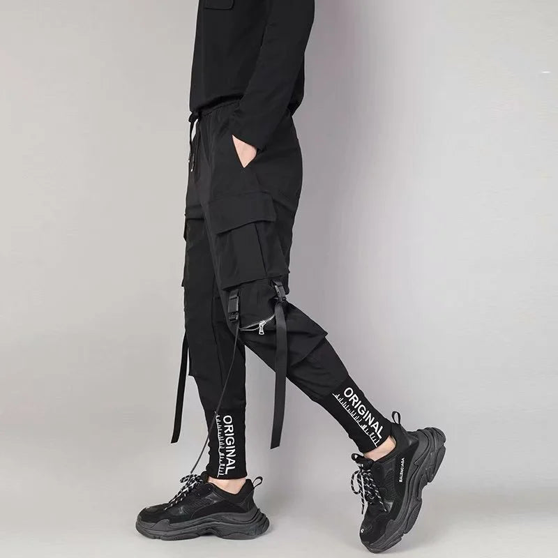Mens Techwear Sweatpants Y2K Streetwear Jogging Pants Men Hip Hop Street Dance Casual Trousers Vintage Cargo Pant Pantalon Homme