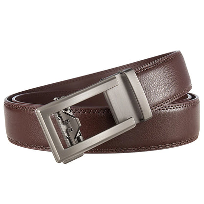 Fashion Designer Automatic Buckle Belt For Men Business & casuals Belt Men's Genuine Leather Belt Adjustable ratchet belt Men