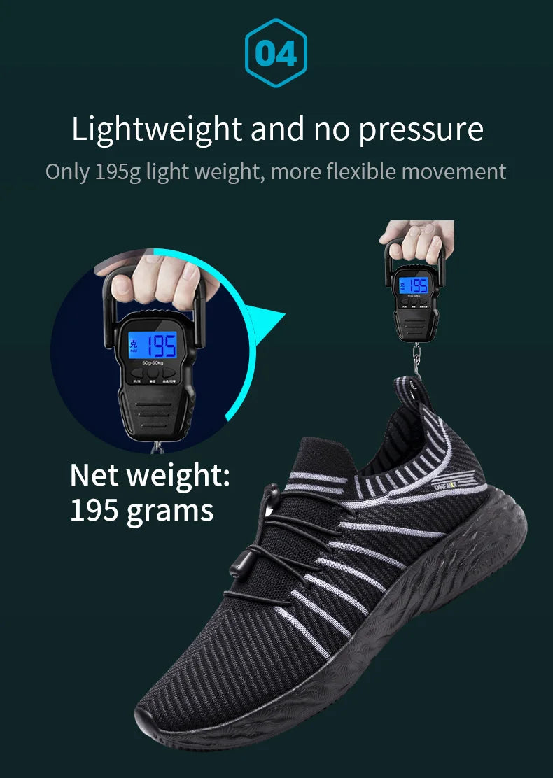 New Black Running Shoes for Men Waterproof Breathable Training Sneakers Male Outdoor Anti-Slip Trekking Sports Shoes