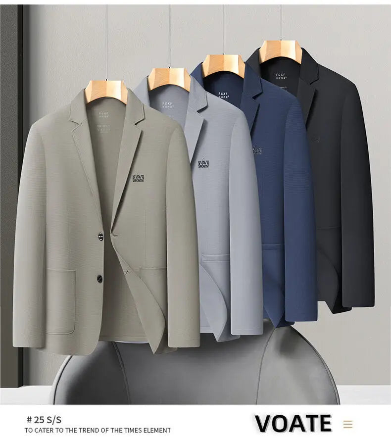 Blazer Summer Men's Casual Fashion Korean-style Business Solid Color Breathable, Lightweight and Sun-protective Clothing Blazer