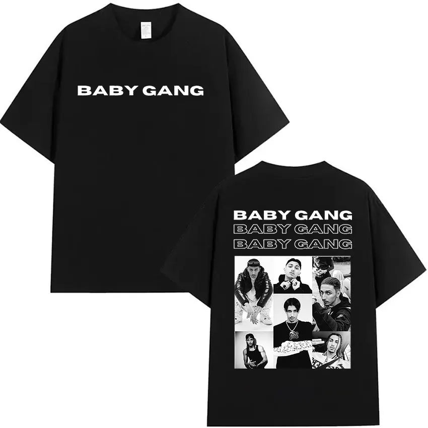 Rappeur Baby Gang Tour 2025 Album Merch T-shirts Men Women Clothing Hip Hop Oversized T Shirt Summer Casual Short Sleeve T-shirt