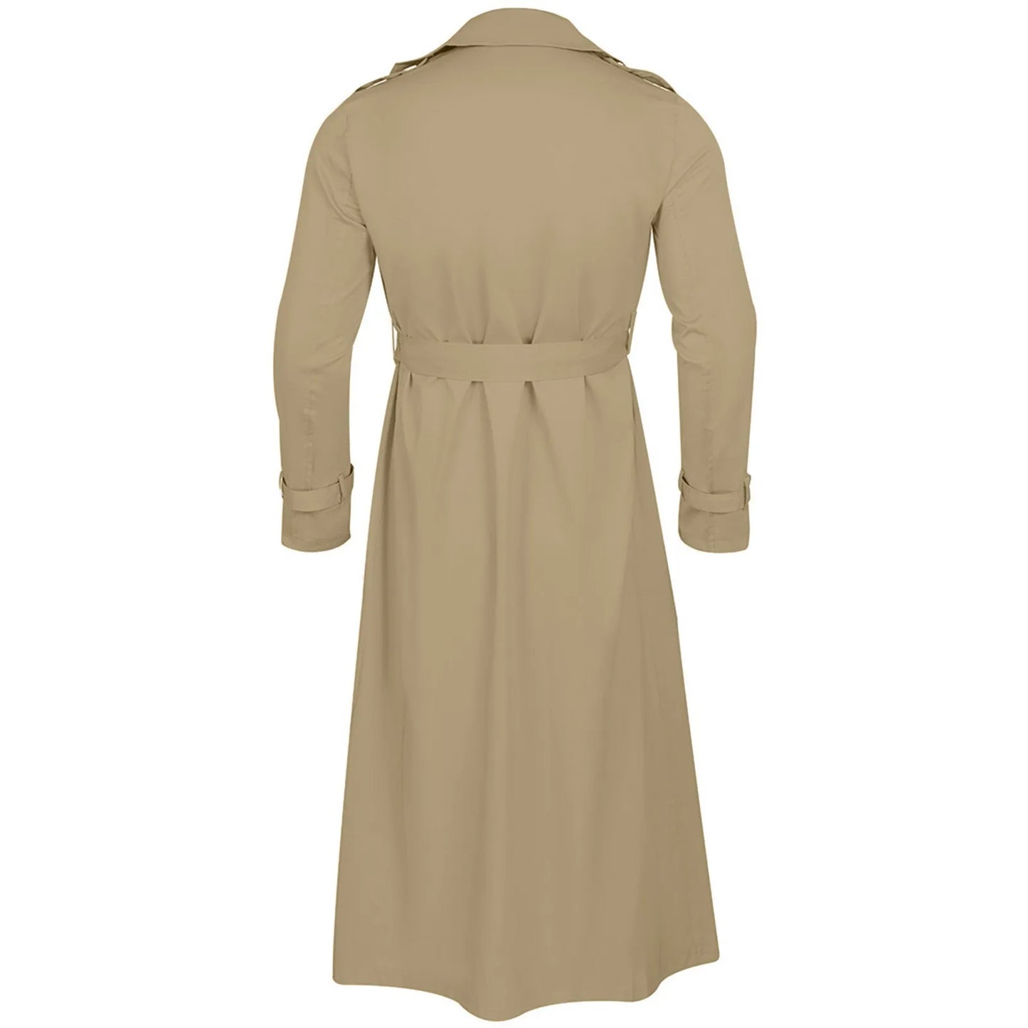 Men'S Windbreaker Spring Autumn Long-Slevee Extra Long Trench Coat Classic Trend Double Breasted Solid Color Temperament Trench