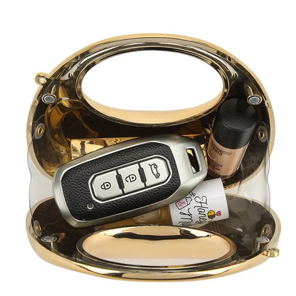 Mini Acrylic Dinner Bag Women's Crossbody Chain Handbag New Arrival Elegant Folded Underarm Bag with Magnetic Buckle Clutch