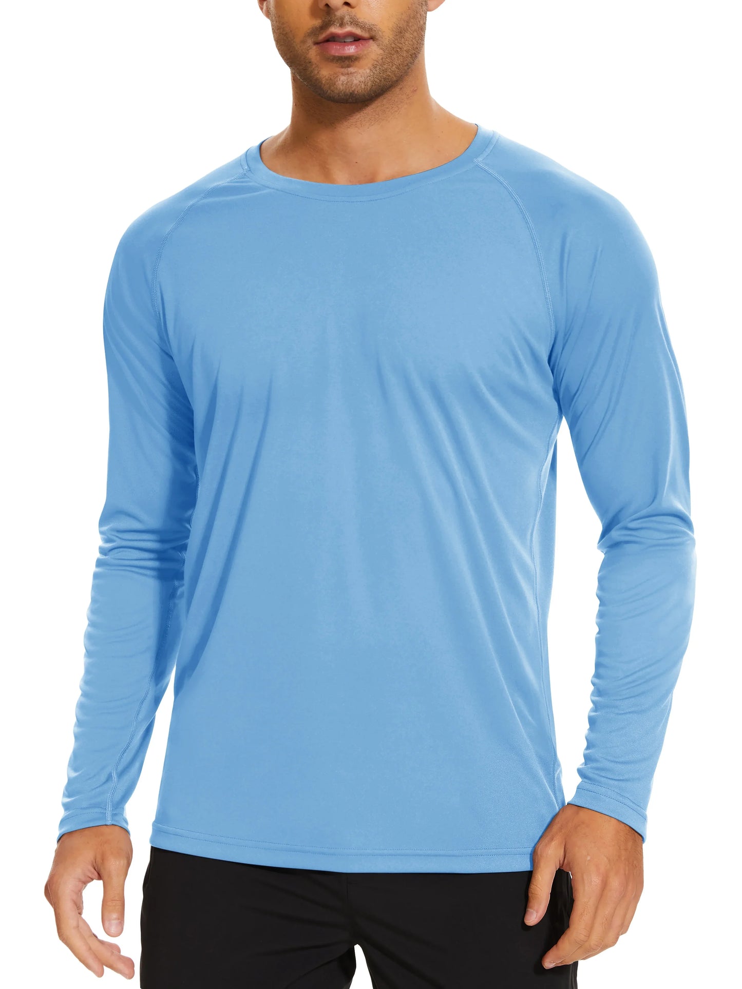 Men's Sun Protection T-shirts Summer UPF 50+ Long Sleeve Performance Quick Dry Breathable Hiking Fish T-shirts UV-Proof