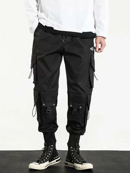 Trendy Streetwear Quick Dry Ice Silk Pants Men Classic Cargo Pants Man Summer Thin New Style Straight Leg Versatile Casual Pants