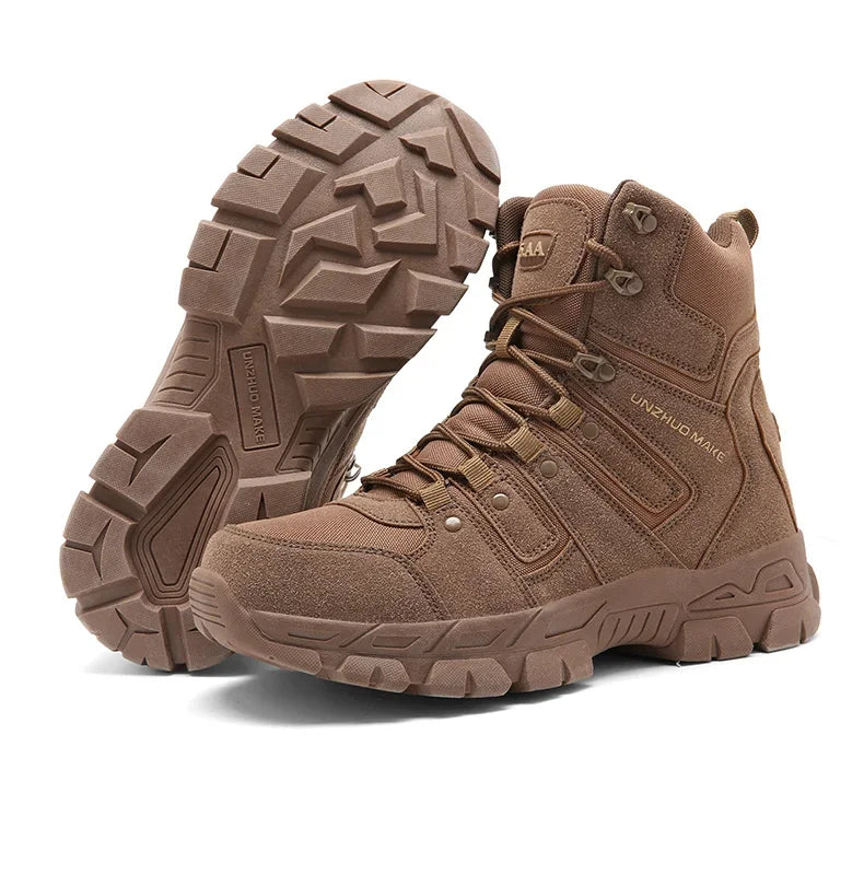 Men Hunting Hiking Shoes Brand Tactical Boots Waterproof Lace Up Desert Unisex Size Plus Army Boots Motorcycle Climbing Shoes