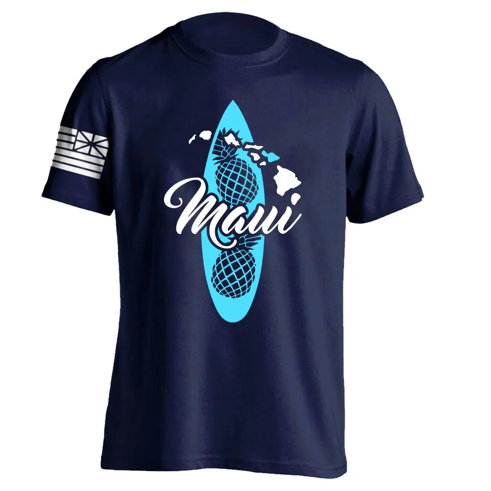 Men's Cotton Shirt OAHU HAWAII SURFING Distressed TShirt Unisex Surf Board Beach Tee Tops Summer Fashion Casual Short Sleeves