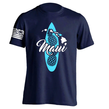 Men's Cotton Shirt OAHU HAWAII SURFING Distressed TShirt Unisex Surf Board Beach Tee Tops Summer Fashion Casual Short Sleeves