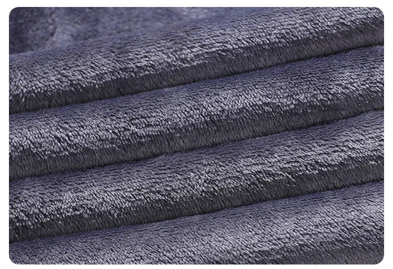 Winter Men's Fleece Warm Jeans Classic Black Plush Loose Straight Business Casual Pants Thermal Male Clothing 40 42 44